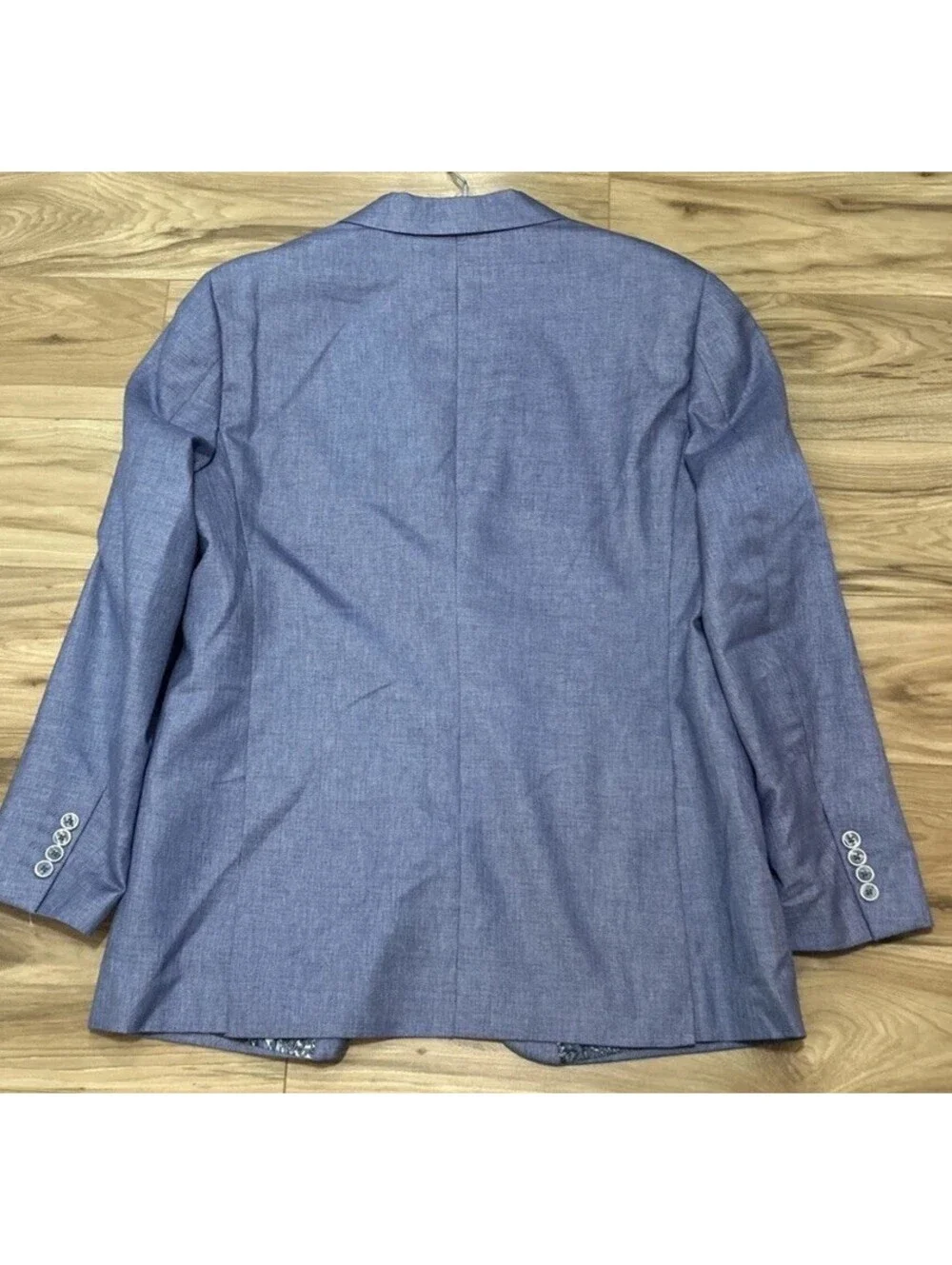 Alan Flusser Size L NWT Blue Sports Coat Blazer Lined Pockets Single Breasted